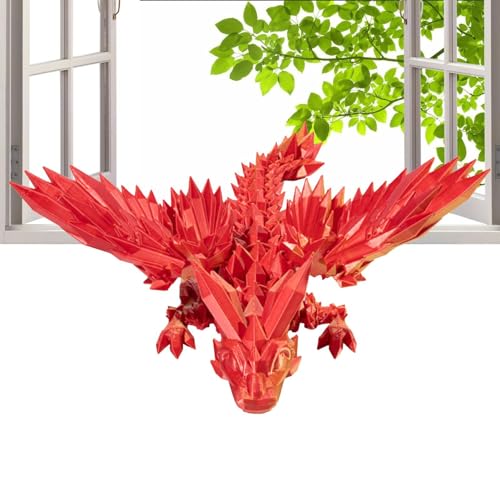 Aizuoni 3D-gedrucktes Drachenei,3D-gedruckte Flexi-Drachen - Artikulierter Kristalldrache Fidget Toy Surprise - Wunderschönes, Flexibles Zappelspielzeug zum Stressabbau, Geschenk zum Jahr des Drachen von Aizuoni