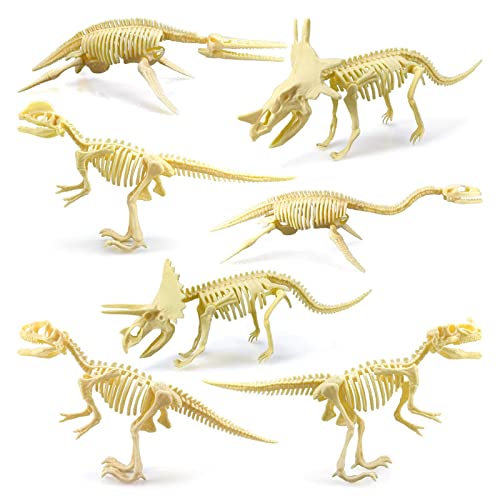 Aizuoni Dino Skelett Zum Ausgraben, Dinosaurier Skelett, 3D Skelett Dinosaurier Hände Handwerk, 7 Teile DIY Dinosaurier Knochen 3D Puzzles Für Erwachsene Dinosaurier Skelett Modell Puzzles Spielzeug von Aizuoni