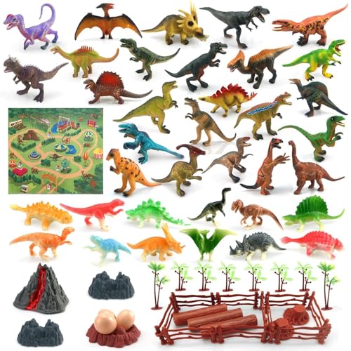Aizuoni Dinosaurier-Figuren-Set, realistische Dinosaurier-Figuren | Realistische Dino-Spielzeugfiguren,Lernspielzeug, Kleinkind-Dinosaurierspielzeug für Jungen und Mädchen ab 4 Jahren, fördert von Aizuoni