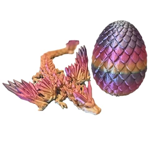 Aizuoni Drachenei Mit Drache, Drachen Figuren, 3D-Drachenei, Dracheneier Mit Drachen Im Inneren, Kreativer 3D-Gedruckter Drache Im Ei-Zappelspielzeug, 3D-Dracheneier Mit Drachen Im Inneren von Aizuoni