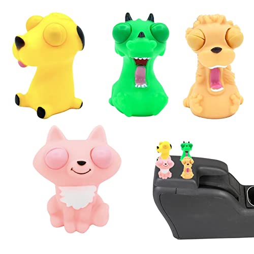 Aizuoni Fidget Squeeze Toy,Tier Fidget Toys | 4 Stück Pop-Out-Augen-Quetschspielzeug | Lustige Squeezy Animals Sensory Fidget Toys für Kinder, Goodie-Bag-Füller für die Geburtstagsfeier von Aizuoni