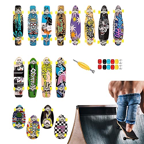 Aizuoni Fingerbretter für Kinder,Finger-Skateboards,Fingerboard Fingerspitzen Bewegung Skateboard Fingerspielzeug | Mini-Skateboard-Starter-Set, Trainings-Requisiten, Goodie-Bag-Füller von Aizuoni