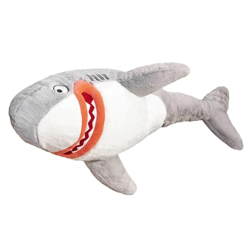 Aizuoni Gefüllter Hai, Hai-Plüschtier - 85 cm großes Hai-Kuscheltierspielzeug,Kuschelige Plüschtiere für Mädchen und Jungen, Plüschkissen, Raum- und Heimdekoration von Aizuoni
