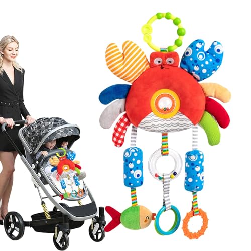 Aizuoni Kinderwagen-Aktivitätsspielzeug | Süßes Autositzspielzeug | Weiches sensorisches Spielzeug, lustiges Neugeborenenspielzeug für Mädchen, Kinderwagen, Neugeborene im Alter von 0–3 Jahren von Aizuoni
