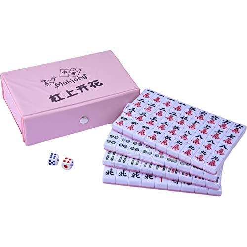 Aizuoni Mini-Mahjong-Spiel,Kleine Mahjong-Kacheln | Tragbares chinesisches traditionelles praktisches Multiplayer-Spiel für Partys von Aizuoni