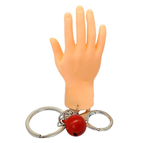 Aizuoni Miniatur-Schlüsselanhänger mit kleinen Händen, kleine Hand-Fingerpuppen | Realistische kleine Fingerhände,Langlebiges Handspielzeug für Gags-Partys, Katzen-Interaktionspuppentheater von Aizuoni