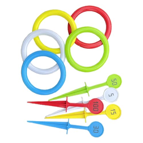 Aizuoni Ringwurfspiel, Farbiges Interaktives Wurfspiel, Gartenspielzeug Für Familien Kinder Jugendliche Mädchen Drinnen Draußen Garten Strandhaus Aizuoni Ringwurfspiel, Farbiges Interaktives Wurfspiel, Gartenspielzeug Für Familien Kinder Jugendliche Mädchen Drinnen Draußen Garten Strandhaus von Aizuoni