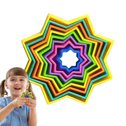 Aizuoni Sechseckiges sensorisches Spielzeug, Fidget Star Shaped Toy | 3D-Sechseck-Sensorwürfel,Pädagogisches Stern-Fidget-Spiralspielzeug, tragbare sechseckige sensorische Würfel zur Stressreduzierung Aizuoni Sechseckiges sensorisches Spielzeug, Fidget Star Shaped Toy | 3D-Sechseck-Sensorwürfel,Pädagogisches Stern-Fidget-Spiralspielzeug, tragbare sechseckige sensorische Würfel zur Stressreduzierung von Aizuoni