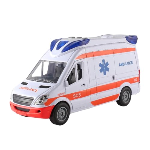 Aizuoni Spielzeugauto, Rettungswagen Spielzeug, Krankenwagen-Spielzeug, Spielzeugauto-Krankenwagen Mit Lichtern Und Sound, Spielendes Krankenwagenspielzeug, Krankenwagen-Spielhausspielzeug Mit Trage von Aizuoni
