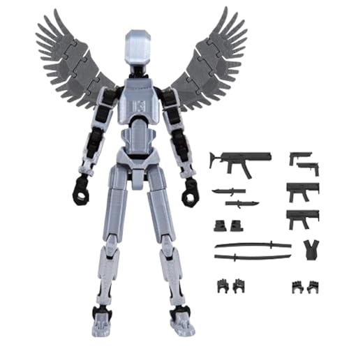 Aizuoni T13 Action Figure, Gemeinsam Bewegliche Actionfiguren, Mehrgelenkige Bewegliche Puppe, 3D-gedruckte Figur, Körperaktivitätsroboter, Schreibtischroboterspielzeug, Bewegliches Spielzeug von Aizuoni