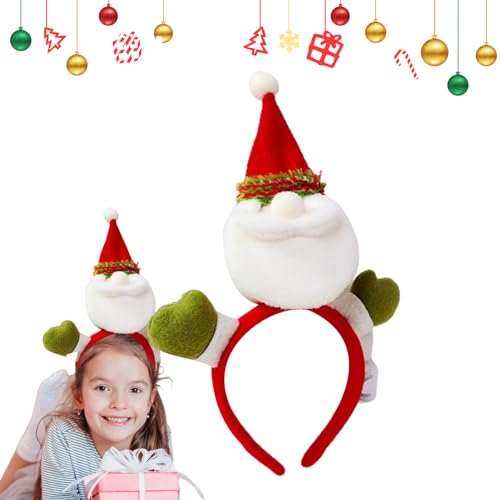 Aizuoni Weihnachtsgeweih-Stirnband - Haarbänder Glocken-Rentier-Stirnbänder - Weihnachts-Kopfbedeckung, Haarbänder, Weihnachts-Kopfschnalle, Haarschmuck Für Weihnachtsfeiern Cosplay von Aizuoni