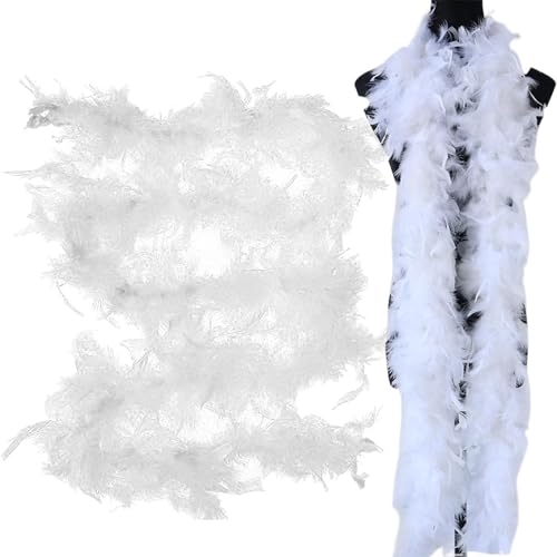 Aizuoni Weiß Federboa, 200cm Federboa Weihnachtsgirlande, Weiße Federboas Für Kleid, Christbaumschmuck Weihnachtsschmuck Weiß Mädchen Verkleiden Sich, Dekoration, Tanz, Kostüm, Hochzeit, Partyzubehör Aizuoni Weiß Federboa, 200cm Federboa Weihnachtsgirlande, Weiße Federboas Für Kleid, Christbaumschmuck Weihnachtsschmuck Weiß Mädchen Verkleiden Sich, Dekoration, Tanz, Kostüm, Hochzeit, Partyzubehör von Aizuoni