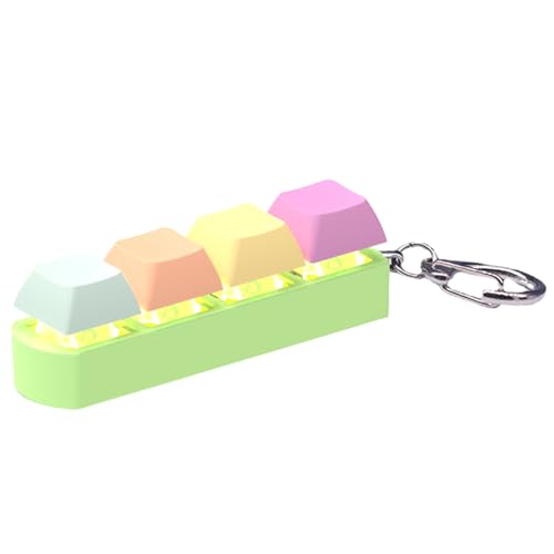 Schaltertester, Tastaturknopf-Zappelspielzeug - 4-Tasten-Fidget-Relief-Spielzeug,Tastatur-Stressabbau-Spielzeug mit Licht, LED-Licht-Stressabbau-Spielzeug von Aizuoni