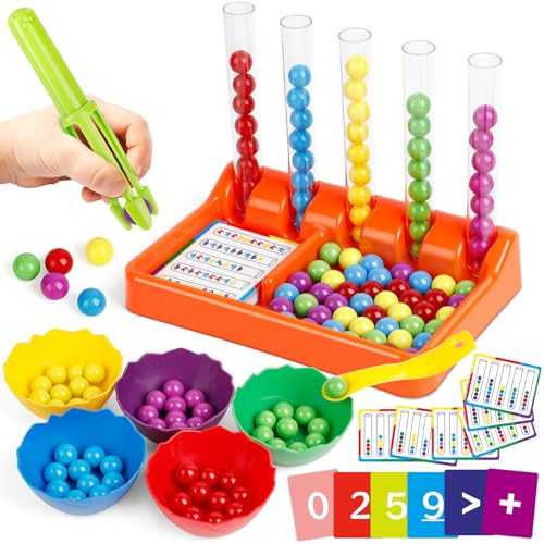 Aizweb - Zähl- und Farbsortierspielzeug für Kleinkinder, Montessori-Spielzeug für Kindergartenlernaktivitäten, passende STEM-Mathematik-Manipulatoren Aizweb - Zähl- und Farbsortierspielzeug für Kleinkinder, Montessori-Spielzeug für Kindergartenlernaktivitäten, passende STEM-Mathematik-Manipulatoren von Aizweb