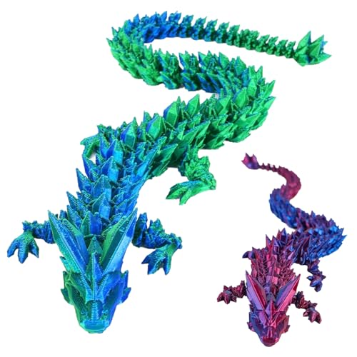 Ajuanbazha 2 Stück Bewegliche 3D-Gedruckte Drachenfiguren, Fantasie Universum Dekoration, Fidget Toy, Einzigartige Geschenkidee für Kinder und Erwachsene (45CM) von Ajuanbazha