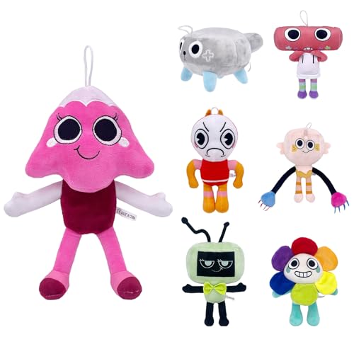 Ajuanbazha Dandy Horror Game Plüschtier, 30 cm Dandy's World Plüschspielzeug, Weiches und Süßes Stofftier für Jungen und Mädchen (Pilzkopf) von Ajuanbazha