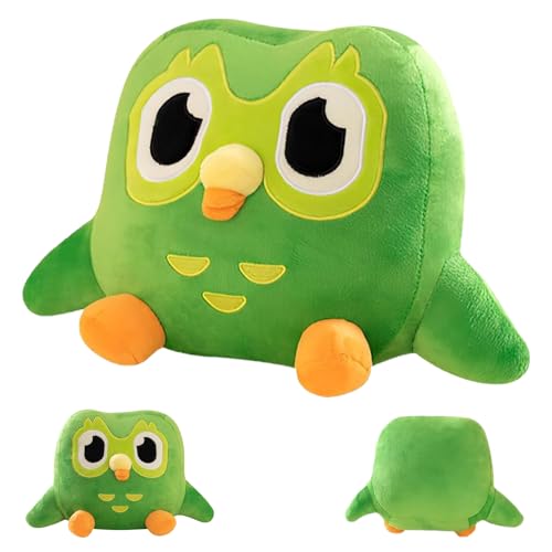 Ajuanbazha Peluche Duolingo, Süßes Eulen-Plüschtier, Weiches Kissen zum Umarmen, 20 cm Green Owl Plush Toy, Cartoon Eulen-Plüschtier, Weiche Eulen-Stofftierpuppe Ajuanbazha Peluche Duolingo, Süßes Eulen-Plüschtier, Weiches Kissen zum Umarmen, 20 cm Green Owl Plush Toy, Cartoon Eulen-Plüschtier, Weiche Eulen-Stofftierpuppe von Ajuanbazha