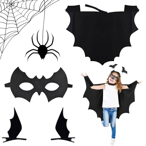 Ajuanbazha Halloween Kostüm Kinder Fledermaus, Vampir Kostüm Kinder Fledermaus, Fledermaus Cape, Fledermausflügel Vampir, Fledermaus KostüM Kinder füR Halloween Cosplay Party für Kinder (130) von Ajuanbazha