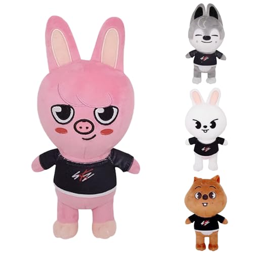 Ajuanbazha Stray Kids Skzoo Plüschfigur, Skzoo Plush Kuscheltier, Süßes Cartoon Plüschtier, Ideal für Fans und Als Geschenk für Kinder (Schwein) von Ajuanbazha