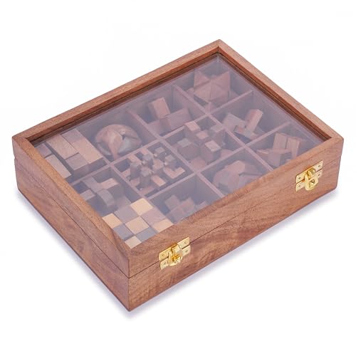 Ajuny Holzpuzzle Spiele Boxset – Herausfordernde Gehirntrainer 3D-Puzzles für Jugendliche und Erwachsene mit Dekorativer Aufbewahrungsbox für IQ-Tests Handgefertigte Spielgeschenke Ajuny Holzpuzzle Spiele Boxset – Herausfordernde Gehirntrainer 3D-Puzzles für Jugendliche und Erwachsene mit Dekorativer Aufbewahrungsbox für IQ-Tests Handgefertigte Spielgeschenke von Ajuny