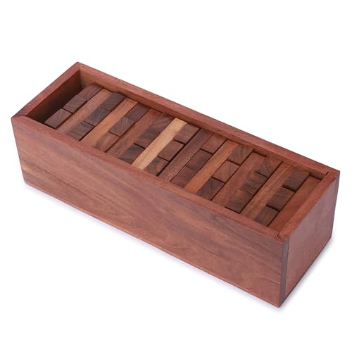 Ajuny Holz-Turmspiel – Klassisches Stapelspiel für Kinder, Erwachsene & Familien – Ideales Partyspiel für Camping, Spieleabende & Outdoor-Spaß – 54 Bausteine – 29 cm Ajuny Holz-Turmspiel – Klassisches Stapelspiel für Kinder, Erwachsene & Familien – Ideales Partyspiel für Camping, Spieleabende & Outdoor-Spaß – 54 Bausteine – 29 cm von Ajuny
