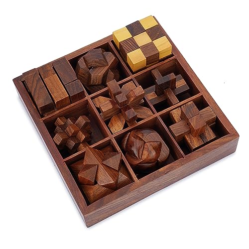 Ajuny Holzpuzzle Spiele Boxset – Herausfordernde Gehirntrainer 3D-Puzzles für Jugendliche und Erwachsene mit Dekorativer Aufbewahrungsbox für IQ-Tests Handgefertigte Spielgeschenke Ajuny Holzpuzzle Spiele Boxset – Herausfordernde Gehirntrainer 3D-Puzzles für Jugendliche und Erwachsene mit Dekorativer Aufbewahrungsbox für IQ-Tests Handgefertigte Spielgeschenke von Ajuny