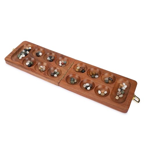 Ajuny Hus Bao Kalaha Mancala Brettspiel Set aus Holz Klappbrett mit Steine in Mehreren Farben Ideal für den Familienabend Tragbares Klassisches Spiel für Erwachsene und Kinder Ajuny Hus Bao Kalaha Mancala Brettspiel Set aus Holz Klappbrett mit Steine in Mehreren Farben Ideal für den Familienabend Tragbares Klassisches Spiel für Erwachsene und Kinder von Ajuny