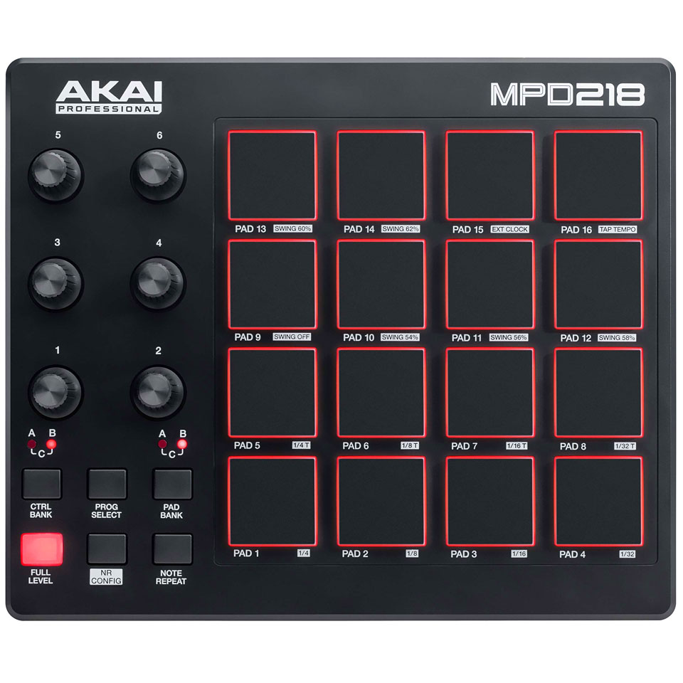 Akai MPD218 MIDI-Controller Akai MPD218 MIDI-Controller von Akai