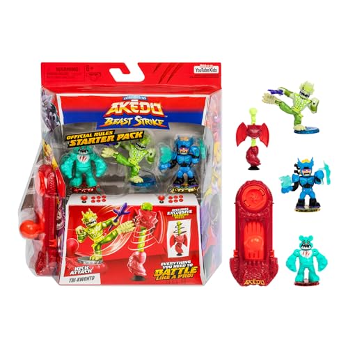 Akedo Legends of Beast Strike Starter-Pack | 3 Warriors | 1 Legendary Warrior, 1 Beast Striker und 1 Ultra-seltener Krieger | mit Trainings-Übungsstück und exklusivem Joystick-Controller Akedo Legends of Beast Strike Starter-Pack | 3 Warriors | 1 Legendary Warrior, 1 Beast Striker und 1 Ultra-seltener Krieger | mit Trainings-Übungsstück und exklusivem Joystick-Controller von Akedo