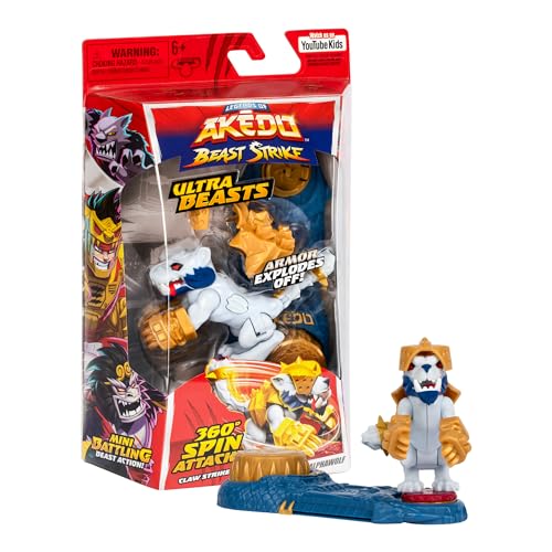 Akedo Legends of Beast Strike Ultra-Bieasts, Ripclaw Alphawolf, Supersized mit 360-Grad-Drehangriff, Neuer Battlespin-Controller, Ripclaw Alphawolf schlägt mit seinen Krallen und Kiefer Akedo Legends of Beast Strike Ultra-Bieasts, Ripclaw Alphawolf, Supersized mit 360-Grad-Drehangriff, Neuer Battlespin-Controller, Ripclaw Alphawolf schlägt mit seinen Krallen und Kiefer von Akedo