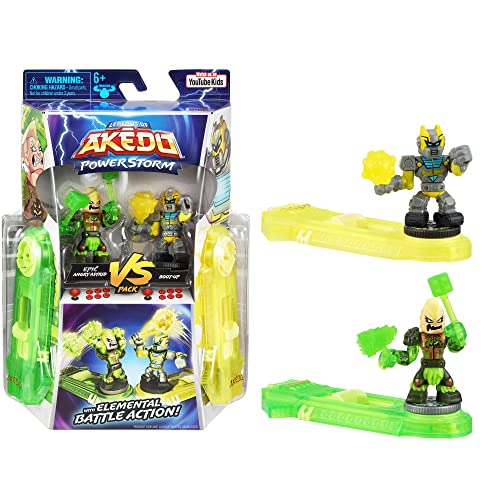 Akedo Legends of Powerstorm Versus Pack 2 Mini Battling Warriors und 2 Battle Controller Epic Angry Astrid Versus Boot-Up von Akedo