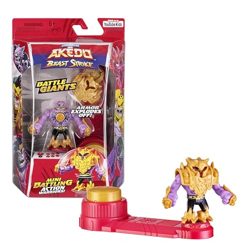 Legends of Akedo Beast Strike Battling Riesiger Goldstoßzahn Mini Battling Warriors Rüstung explodiert während des Kampfes. Ready, Fight, Split Strike, Small Legends of Akedo Beast Strike Battling Riesiger Goldstoßzahn Mini Battling Warriors Rüstung explodiert während des Kampfes. Ready, Fight, Split Strike, Small von Akedo