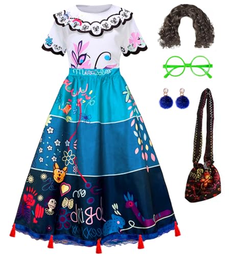 Akokvlar Damen Mirabel Kleid Erwachsene Cosplay Party Kostüm Komplettes Set (XX-Large, Weiß) von Akokvlar