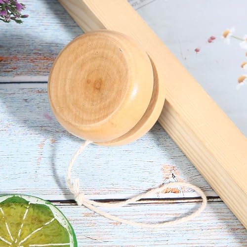 Akozon 3 Stück Holz-Yo-Yo, Handgemachtes Basteln, Holzscheit, Farbe, Mini, Rund, DIY, Kleines Holz, Multifunktionales Zubehör für den Heimgebrauch von Akozon