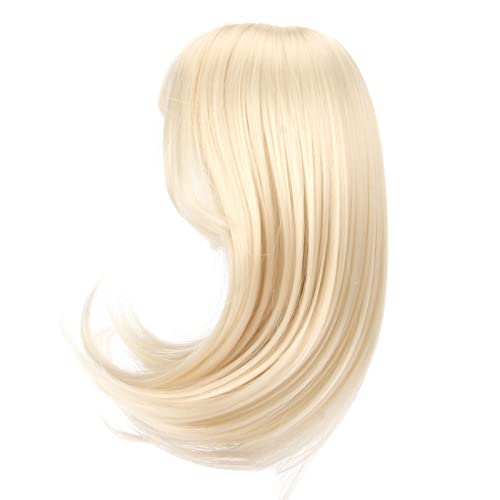 Akozon 1/6 Ball Jointed Puppenperücke Milch Gold Langes Haar mit Pony für 15,5 Bis 17 cm Puppen Premium DIY DULLING Perücken von Akozon