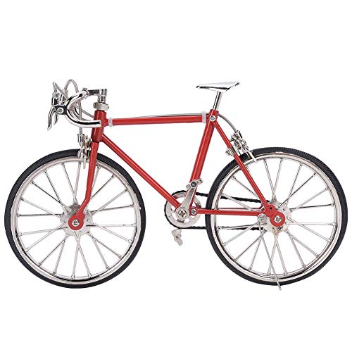 Akozon 1:10 Mini Dollhouse Ycle Legierung Miniatur Simuliertes Fahrradfahrzeugmodell Ornamente Zubehör für Puppenhäuser (Rot) von Akozon