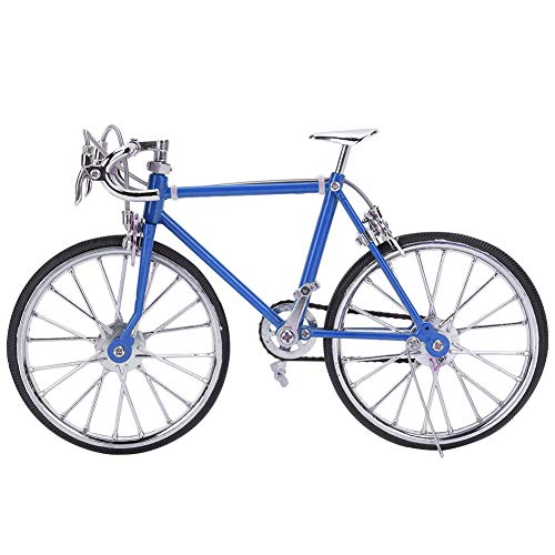 Akozon 1:10 Mini Dollhouse Ycle Legierung Miniatur Simuliertes Fahrradfahrzeugmodell Ornamente Zubehör für Puppenhäuser (hellblau) von Akozon