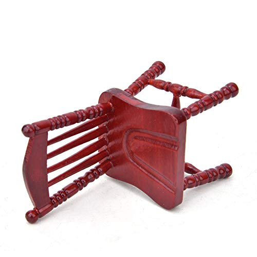 Akozon 1:12 Miniature Exquisit Simulierte Hölzerne Stuhlstuhl Puppenhausmöbel Accessoire und Dekoration Akozon 1:12 Miniature Exquisit Simulierte Hölzerne Stuhlstuhl Puppenhausmöbel Accessoire und Dekoration von Akozon