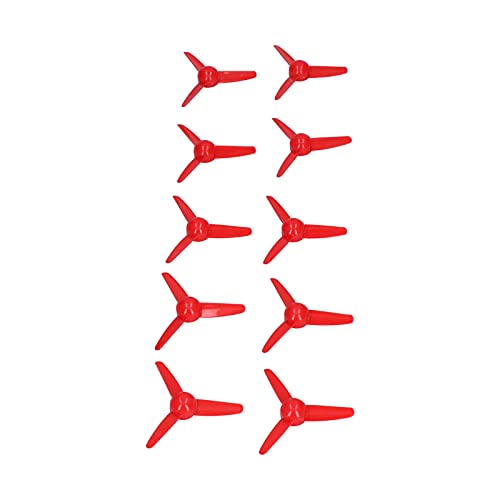 Akozon 10 PCs 70 Mm 3 Blattplastik -Propeller für -Ornamente Boote und RC Autos Rotierendes Zubehör mit 2 Mm, Multifunktionalem Zubehör für den Heimgebrauch (Rot) von Akozon