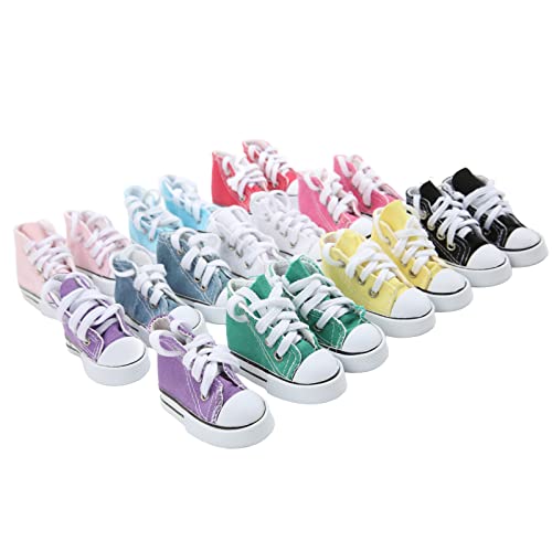 Akozon 10 Paar 1/3 Doll Canvas -Schuhe 3,0 Zoll Langes, Anti -Slip Puppen Plimsolls für DIY Cosplay und Dress up Akozon 10 Paar 1/3 Doll Canvas -Schuhe 3,0 Zoll Langes, Anti -Slip Puppen Plimsolls für DIY Cosplay und Dress up von Akozon