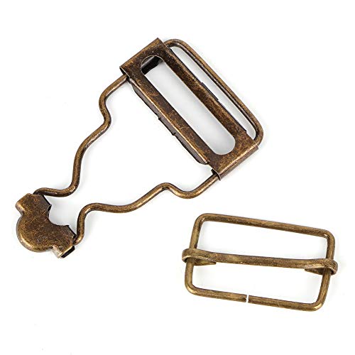 Akozon 10 Pcs Metallverstellbare Gurtschnallen für Ratchhosen, Jeans und Kinderkleidung-2,7 cm Bronze Hochleistungsschnallen (Bronze Innendurchmesser 2,7cm1 Set) von Akozon