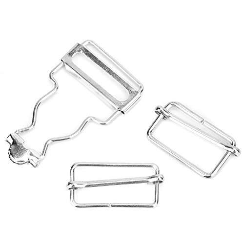 Akozon 10 Pcs Metallverstellbare Gurtschnallen für Ratchhosen, Jeans und Kinderkleidung-2,7 cm Bronze Hochleistungsschnallen (Silber-weißer Innendurchmesser 2,7cm1 Set) von Akozon