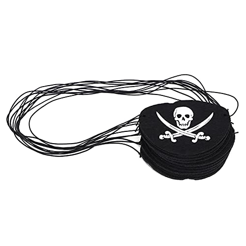 Akozon 10 Stück/Beutel Halloween Piraten-Augenklappen-Kostüme, Totenkopf-Augenschutzmaske, Piraten-Partyzubehör, für Kinder und Erwachsene (#12) von Akozon