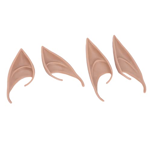 Akozon 4-teiliges Set mit weichen und Elfenohren, geeignet für Cosplay, Halloween, Thanksgiving und andere Party-Accessoires aus Gummi von Akozon