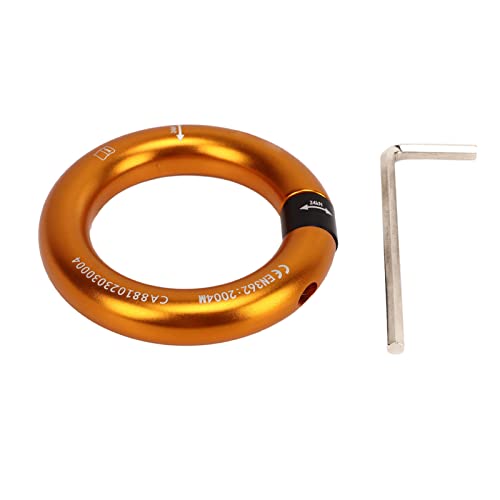 Akozon Absaugerring 12mm Öffnung Abnehmbarer Kletteranschluss für Belay, Klettern und Arborist Rescue (Gold) von Akozon