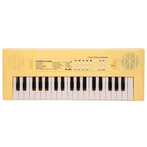 Akozon Akozon BF 3738c 37 Schlüsselklavier für Anfänger Musical Keyboard Efor Ducational Spaß für zu Hause (Yellow) von Akozon