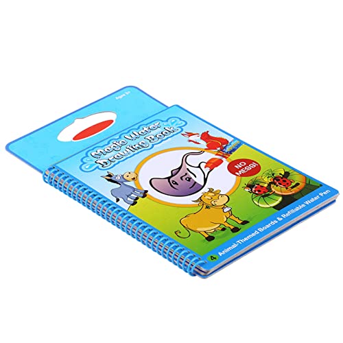 Akozon Baby Kids Water Zeichnung Buch Malerei mit Stift - Wiederverwendbare Tier- und Dinosauriermuster für Kreatives Lernen (Tierart) von Akozon