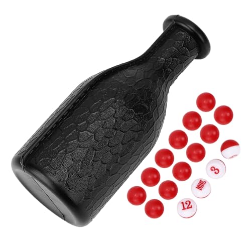 Akozon Billardbecken Shaker, Bälle Würfel -Boxzubehör -Flasche mit 16 Nummeriert (Black) von Akozon