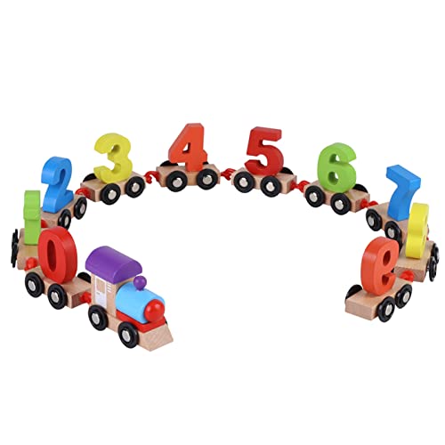 Akozon Buntes Holzspielzeugzug für - Lernspielzeug für Bildungslern für Frühe Entwicklung, Kognitive Fähigkeiten und Interaktion mit Elternkind Akozon Buntes Holzspielzeugzug für - Lernspielzeug für Bildungslern für Frühe Entwicklung, Kognitive Fähigkeiten und Interaktion mit Elternkind von Akozon