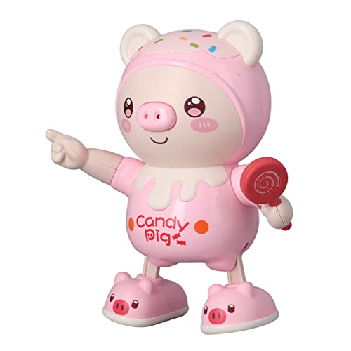 Akozon Elektronische Tanzende Ferkel-Ornamente, Coole Lichtmusik, Wandelnde Tiere, Interaktive Ornamente für Pink (PINK) von Akozon
